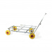Carrello con ruote in schiuma su cuscinetti, lunghezza e larghezza regolabili, Explorer Maxi, capacità di carico del carrello 300kg, asta telescopica, stabile, robusto