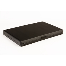 Letto per cani in similpelle nera con schiuma standard