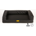 Letto ortopedico, bordi imbottiti alti 10 cm - nero