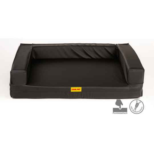 Letto ortopedico, bordi imbottiti alti 10 cm - nero Letto ortopedico, bordi imbottiti alti 10 cm - nero