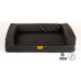 Letto ortopedico, bordi imbottiti alti 10 cm - nero