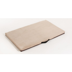 Letto ortopedico per cani BEIGE in velluto / parte inferiore in ecopelle nera