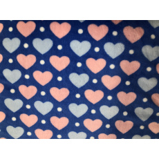 Coperta - motivo a cuore, pile