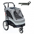 Carrello Petstro, passeggino con tavolo da toelettatura medio, colore viola/nero incluso tavolo da toelettatura