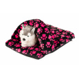 Cuccia - "pantofola" zampe rosa/materiale in pile grigio