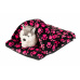 Cuccia - "pantofola" zampe rosa/materiale in pile grigio