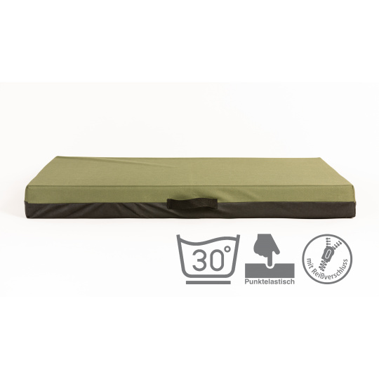 Cuccia ortopedica - Tessuto Oxford verde oliva