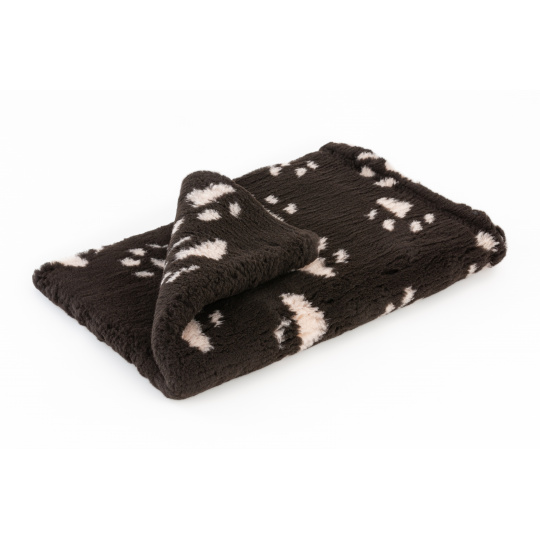 Vet Bed tappetino per cani - marrone scuro/impronte beige