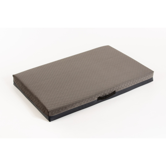 Letto ortopedico - ecopelle nero cenere/grigio