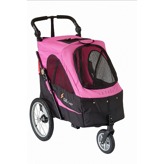 Carrello Petstro fino a 30 kg senza tavolino regolabile, rosa/nero + tappetino in omaggio