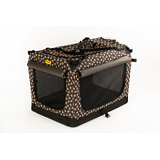 Trasportino COOL PET Plus - marrone/impronte beige