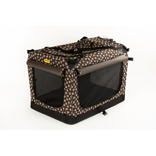 Trasportino COOL PET Plus - marrone/impronte beige