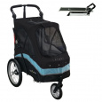 Carrello Petstro fino a 35 kg con tavolo da toelettatura, colore nero/turchese + tappetino gratuito